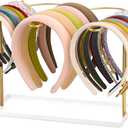 Headband Holder Organizer for Women, Metal Hair Accessories Display Stand Hairband Storage, Gold Hair Hoop Rack Bedroom College Dorm Decor for Girl