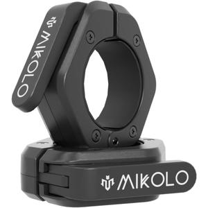 Mikolo Barbell Clamps,2-Inch Olympic Barbell Clips with Anti-Slip TPR Lining and Quick Release for Home and Gym Use (Black)