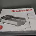 KitchenAid Large Capacity Full Size Rust Resistant Dish Rack with Angled Drain Board and Removable Flatware Caddy, Light Grey