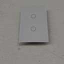 LIVOLO Touch Electrical Light Switch Luxury Tempered Glass Panel Lamp Switch with Led Indicator,No Neutral Required,2 Circles 1 Way,White