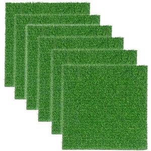 VERDIGRASS Artificial Grass Mat 12x12 Inch,Fake Grass Turf Patch,Synthetic Grass Indoor Outdoor,Patio Grass Tiles Realistic Grass Rug with Drainage Hole for Table Decoration