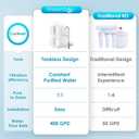 Waterdrop G2 Reverse Osmosis System, 7 Stage Tankless RO Water Filter System, Under Sink Water Filtration System, 400 GPD, 1:1 Pure to Drain, Reduces TDS, FCC Listed, USA Tech