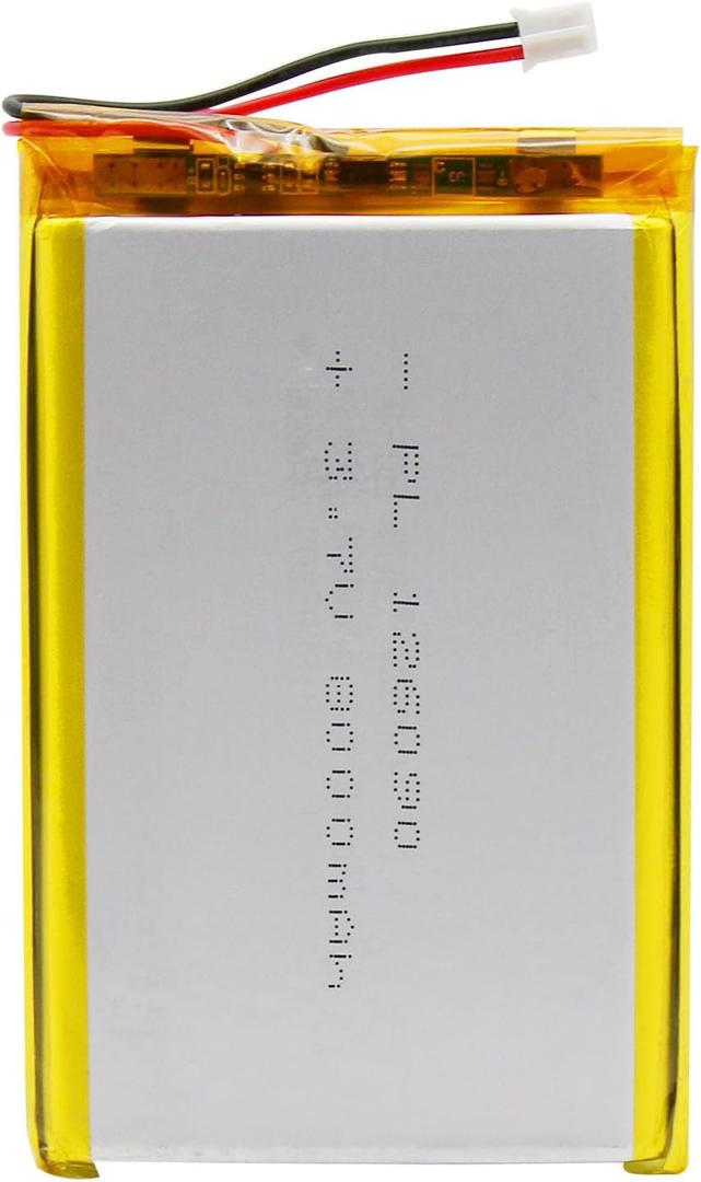 126090 3.7V Lipo Battery 8000mAh 126090 Rechargeable Lithium Polymer Battery Pack with JST PH2.0mm Connector for Electronic Device