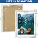 Hongkee 12x16 Picture Frame Set of 2, Distressed White Wood Style - Display 12 x 16 Poster without Mat or 11x14 Picture with Mat, Wall Mounting Horizontal and Vertical