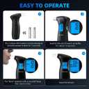 Breathalyzer,Professional-Grade Breathalyzers for Alcohol with 12 Replaceable Mouthpieces,High-Accuracy Portable Alcohol Breathalyzer Tester for Personal Home & Travel Use
