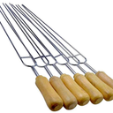 Outdoor Barbecue 6 Pieces Toast Fork Kebab Skewers Toast Fork for Long Skewers Kebab Sticks Skewers for BBQ Skewers Barbecue Skewers for Barbecue, 