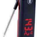 GoodCook Touch Digital Thermometer with LCD Display Instant Read with Stainless Steel Probe Built-In Magnet for Easy Storage, Black