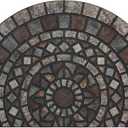 Mohawk Home Entryway Door Mat 2' x 3' All Weather Doormat Outdoor Non Slip Recycled Rubber, Mosaic Mythos Stone Slice