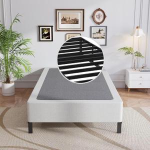 Twin Box Spring, 9 Inch Metal Twin Box Spring Only, Heavy Duty Metal Frame Mattress Foundation Support for 3000lbs, Easy Assembly, Noise Free, Non Slip