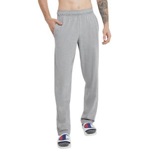 Champion Mens Pants, Everyday Cotton, Lightweight Open-hem Lounge For (Reg. Or Big & Tall) Pajama-bottoms, Oxford Gray C Patch Logo, Small US