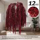 Suncalla 12 Pcs Red Spring Natural Dried Amaranthus Hanging Flowers Amaranthus Artificial Flowers for Wedding Arch Bouquet Floral Garland Wall Home Decoration (23 Inch)