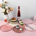 AimFun 24Pcs Dusty Pink Paper Plates Gradient Pink Party Plate 9 Inch Disposable Round Dinner Plates for Birthday Wedding Baby Bridal Shower Party Supplies Tableware Decor