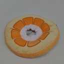 ANWA Adjustable Cat Cone Collar Soft, Cute Cat Donut Collar After Surgery, Kitten Recovery Cones to Stop Licking (Medium (7-18 lbs), Orange)