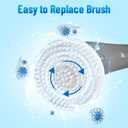 Electric Spin Scrubber Cordless, Power Electric Scrubber with Long Handle, Adjustable Extension Handle, Adjustable Cleaning Brush with 6 Brush Heads for Bathroom, Kitchen Cleaning
