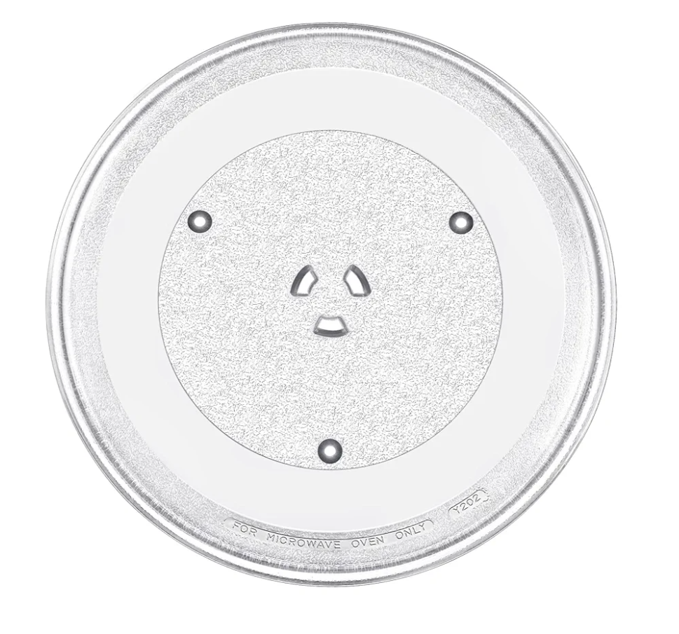 13.5" Microwave Glass Turntable Plate by Beaquicy - 13 1/2 Inches Glass Tray Replacement for GE Hotpoint Microwave - Replace Microwave Glass Tray # WB39X10032 JVM3160DF1BB JVM3160DF1CC JVM3160DF1WW