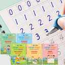 Monking Large Magic Practice Copybook for Kids,Handwriting Grooved Practice Book 5 Pack with Pen Refill English Cursive Calligraphy Reusable Age 3-8