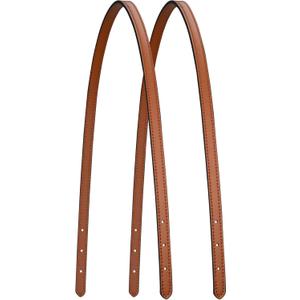 ALLZEDREAM Microfiber Leather Purse Strap Replacement Tote Bag Handbag Shoulder Handles 2 Pcs, Brown, 1.8cm