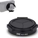 JJC Auto Open and Close Lens Cap Cover for Ricoh GR III GR III HDF GR3 GR3 HDF Digital Camera, Dustproof and Anti-Scratch Lens Protector No Need to Remove