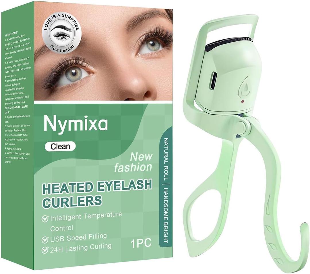 Heated Eyelash Curler, Rechargeable Electric Lash Curler for Women, Fast Heat up, Safe Anti-Burn Eye Lash Curler, Temperature Control, Electric Eyelash Curler Quick Natural Curling for Long Lasting