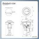 4 x JD 2pcs 6A Power Switch 125V/250V AC Electric Round Rocker Switches ON/Off Switch 2Pins Toggle Switch with UL Certificate