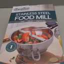 Stainless Steel Food Mill With 3 Milling Discs,Ergonomic design Rotary hand crank Food Mills For Tomato Sauce,Potatoes,Jams,canning, Dishwasher Safe,Includes Multifunctional Spoon,Blue D