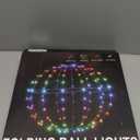 Smart Christmas Ball Lights, 12 Inch Outdoor/Indoor Hanging Tree Lights App Control, DIY RGB Colors, Music Sync, Timer LED Foldable Metal Sphere Light for Holiday Decor, Patio, Wedding Decor