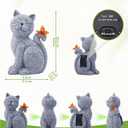 Nacome Cat Outdoor Statues for Garden: Outside Decor with Butterfly Clearance for Yard Art Lawn Ornaments Porch Patio Balcony Home House - Gifts for Mom Grandma Women