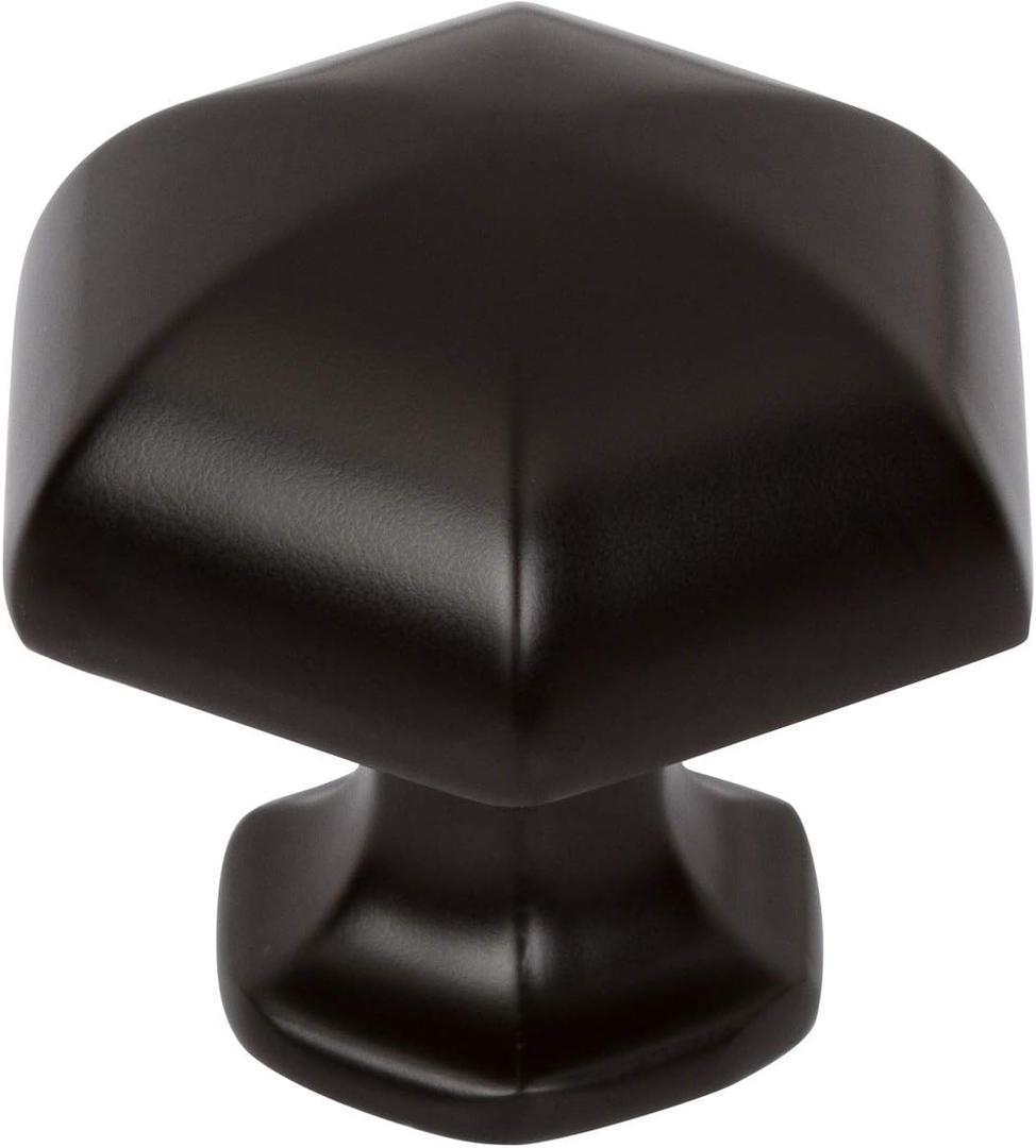 Southern Hills Black Cabinet Knobs - Pack of 5 - Kitchen Cabinet Knobs Matte - Hardware Pulls- Dresser Knobs and Handles for Kitchens - Bathroom Knobs SHKM023-BLK-5