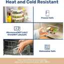 Simple Deluxe Meal Prep Food Containers with Exclusive Glass Lids, Glass Storage Containers with Lids, BPA-Free, Glass Lunch Boxes for Lunch, Pantry Organizers, Freezer to Oven Safe, 4 Pack (Set of 4 370ML Pro Containers)