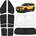 KUST Car Window Shades for Hyundai Santa Fe 2024-2025 2026 Windshield Sun Shade Side Window Cover UV Block Privacy Protection Santa Fe Accessories for Camping Blackout Rear Back Full Set 10PCS