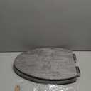 Toilet Seat, Slow Close, Premium Moulded Wood, Quick Release, Slate Marble Look, PIKLiDS, Laminated Woodgrain Finish (Round)