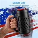 2 x Silicone Handle Compatible with Frost Buddy Universal Can Cooler, Can Holder with Handle for Beverages Can - Portable Non-Slip Travel Mug Grip with Protective Sleeve, Cup Holder for Outdoor Activities