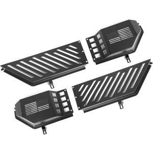 UNI-SHINE 2-Pack Metal Front Door Storage Box Fit for Jeep Wrangler JL JLU & 4xe 20182025, Fit for Gladiator JT 20202025, Door Pockets Organizer for Jeep Wrangler Sport Accessories (black)