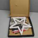 PUHONG Christmas Decoration Outdoor Star String Lights, 16.4Ft Christmas Tree Toppers Lights 320 LED 8 Modes with 12" Lighted Star for Halloween Christmas New Year Holiday Birthday (Multicolored)