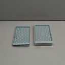 WIBIMEN Mini Ice Cube Trays, 0.55 Tiny Pebble Ice for Iced Coffee & Cocktails, Fast Chill, Easy Twist Release, Stackable with Lid & Storage Bin (2 Pack, Blue)