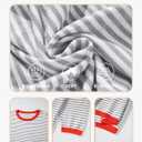 Eytino Plus Size Sweaters for Women Casual Striped Color Block Long Sleeve Round Neck Pullover Jumpers Tops(1X-5X) (Gray)