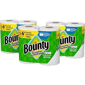 Bounty Select-A-Size Paper Towels, White, 2 Triple Rolls = 6 Regular Rolls