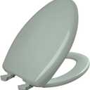 Bemis Classic Colors Slow Close Toilet Seat, Easy Clean Hinges and Durable Plastic Seat, Made in USA, Elongated, Seafoam