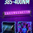40W Black Light Bar, LED Blacklight with 6FT Cord & Switch, Black Lights for Glow Party, Halloween, Birthday, Body Paint, Bedroom, Classroom, Each Light Up 22x22ft, 1 Pack