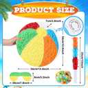 Small Beach Ball Piata 13.4 Inch Summer Piata Beach Ball Pool Party Decoration Mexican Party Birthday Rainbow Balls with Stick, Blindfold and Confetti Set for Kids Boys Girls