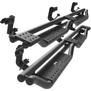 CLAMBER Running Boards for 2009-2018 Dodge Ram 1500 Crew Cab (Including 2019-2024 1500 Classic), 2010-2026 ram 2500 3500-4.6 Inches Side Step Rails Rock Sliders Nerf Bars (C5 Three Tubes Black)