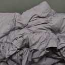 Andency Grayish Purple Ruffle Comforter King, Shabby Chic Farmhouse Bedding Comforter, Soft Lightweight Fluffy Microfiber