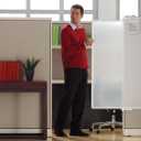 Quartet Workstation Privacy Screen, 36" x 48", For Cubicle or Office, Adjustable Height, Sliding, Sturdy Aluminum Frame, Includes Attachable Whiteboard (WPS1000)