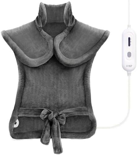 Tefici Heating Pad for Back Pain,Birthday Gifts for Mom Men Dad,FSA Eligible Items Only List,24'' x33'' Fast Heating, Electric Heat Pad，2H Auto-Off,Neck and Shoulder Heat Pad,ETL Certified,Gray