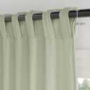 KGORGE Sheer Linen Curtains 63 Inches for Living Room 2 Panels, Back Tab Rod Pocket Drapes Green Linen Textured Boho Light Airy Privacy Green Curtains for Kitchen Cafe, Sage Green,52" W x 63" L