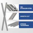 8 Pcs 304 Stainless Steel M12 Fully Threaded Rod,10"(255mm) Long Threaded Rod,Right Hand Threadswith Nuts (8, M12x255mm)