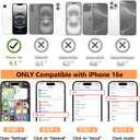 Designed for iPhone 16e Wallet Case with Card Holder, Soft Silicone Cover Microfiber Lining for Women Men, Camera Protection Shockproof Wallet Phone Case for iPhone 16e White