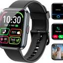 WMK Smart Watches for Men Women, Alexa Built-in,1.83" Display Smartwatch Compatible iPhone/Android (Answer/Make Call), 3ATM Waterproof Fitness Tracker with Heart Rate/SpO2/Sleep Monitor,120+ Sport (Black)