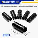 100 Pcs 3/4 Inch Greenhouse Clips Plastic Clamps black Garden Buildings Tube Clips for PVC Pipe Sunshade Nets Row Covers Frame Shelters Season Plant Gardening Supplies Accessories