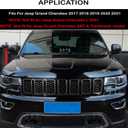 Grill Inserts Rings Covers For Jeep Grand Cherokee 2017 2018 2019 2020 2021 Honeycomb Grill Mesh Exterior Accessories Cover Overlay Kit,Not Fit SRT, Trackhawk, or 2021 Grand Cherokee L Models(Black)